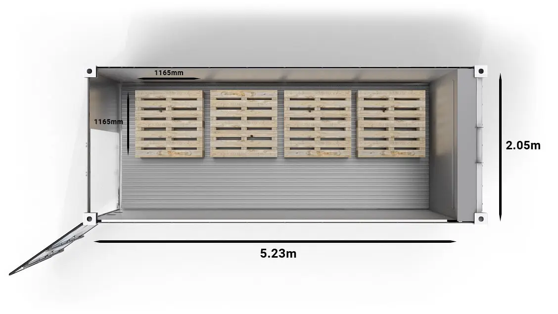 CHEP Pallets in 20ft UltraFreezer Refrigerated Container